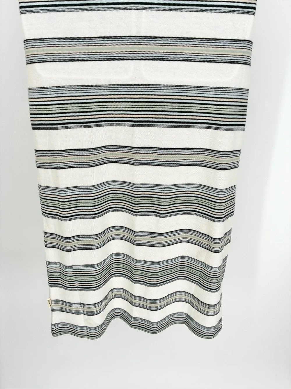 Hurley Striped Cotton Knit Scoop Neck Maxi Dress XS